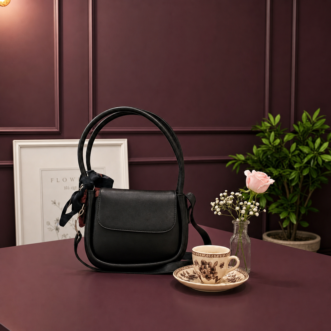 Crossbody Bag with Scarf For Women Fashion SC-092