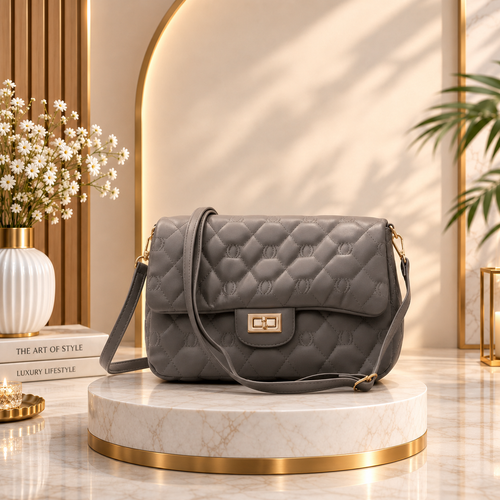 Caramel Quilted Strap Stylish Bag SC-058