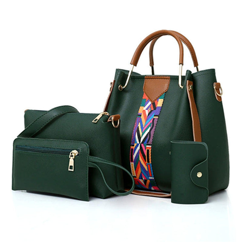 Women's Handbags 4-Piece Set with Zipper Closure SC-003