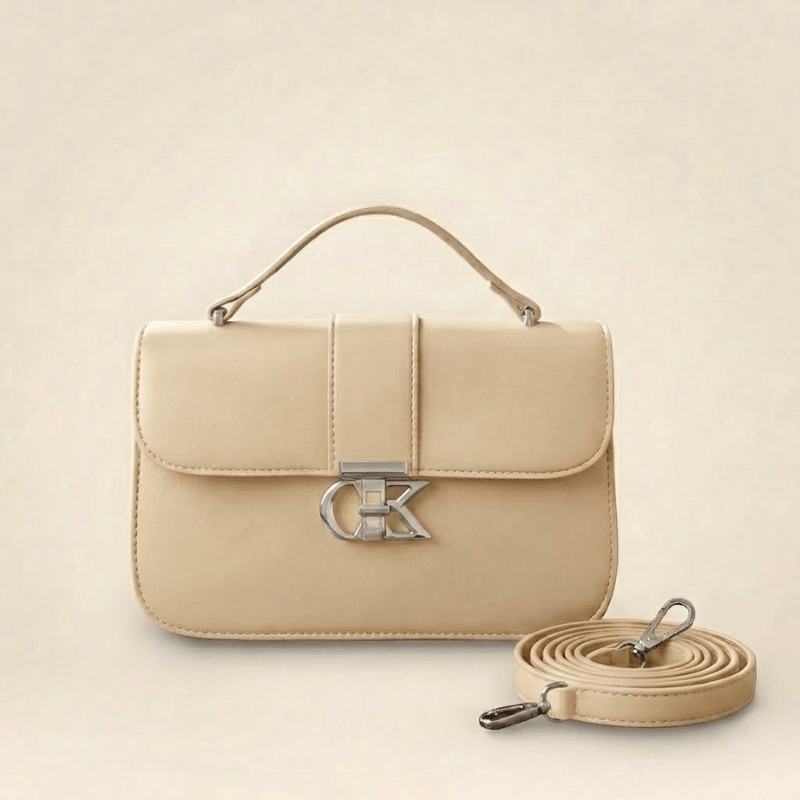 Luxury Minimalist Ladies Handbag Metallic Logo Clasp SC-127