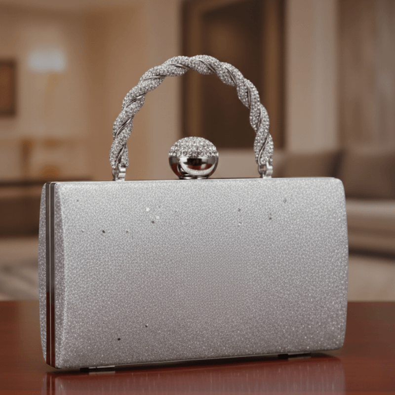 Clutch for women  Hard Case Clutch with Crystal Lock SC-039