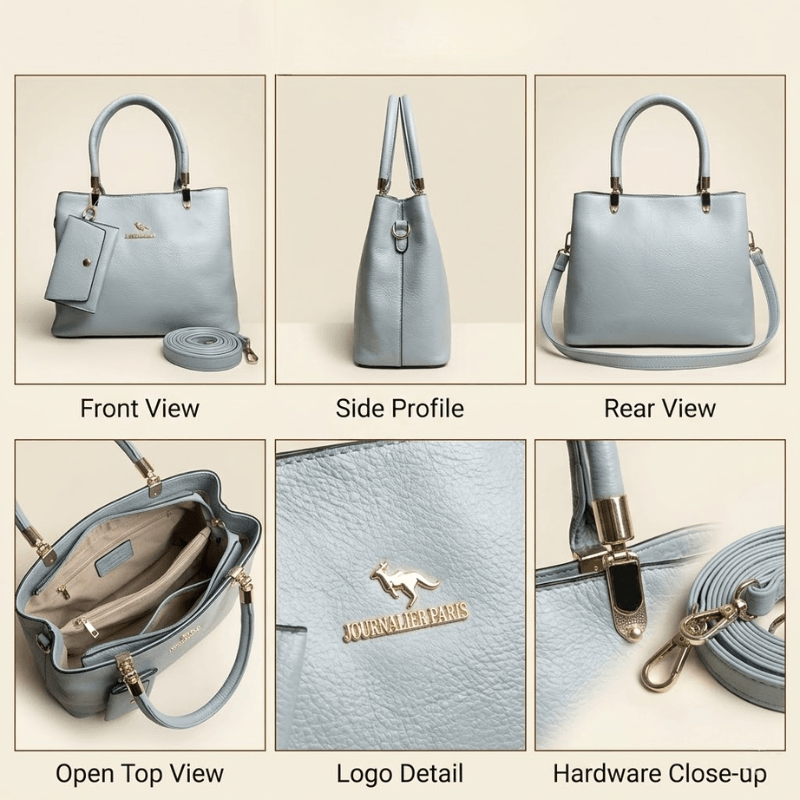 Luxury Textured Ladies Handbag With Matching Pouch SC-152