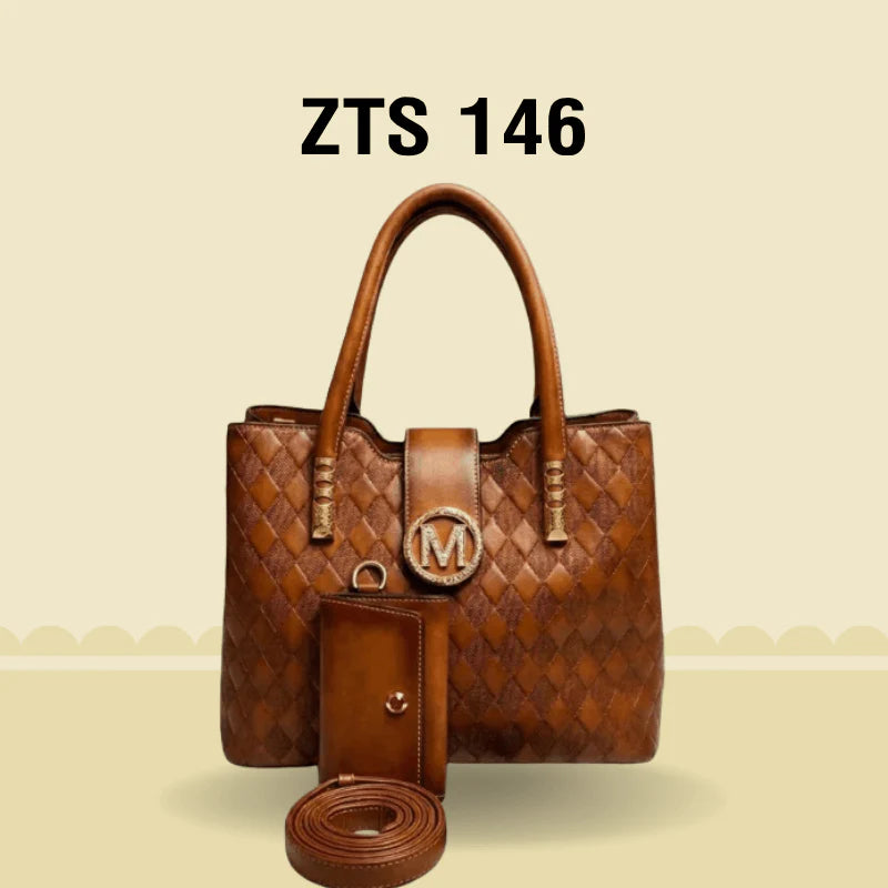 Luxury Quilted Ladies Tote Bag Matching Pouch SC-142