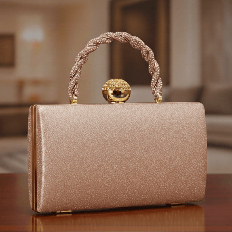 Clutch for women  Hard Case Clutch with Crystal Lock SC-039