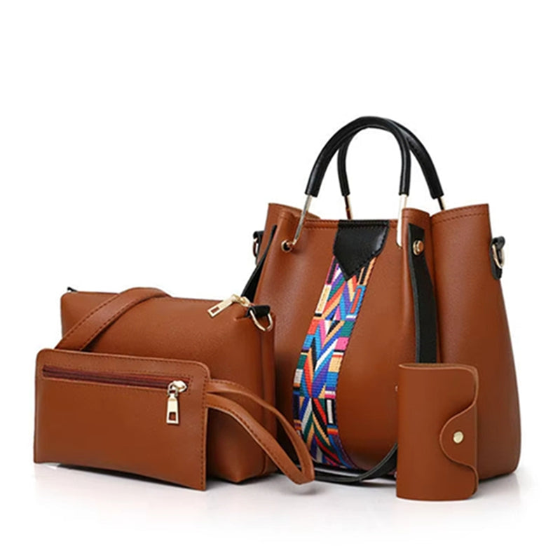 Women's Handbags 4-Piece Set with Zipper Closure SC-003
