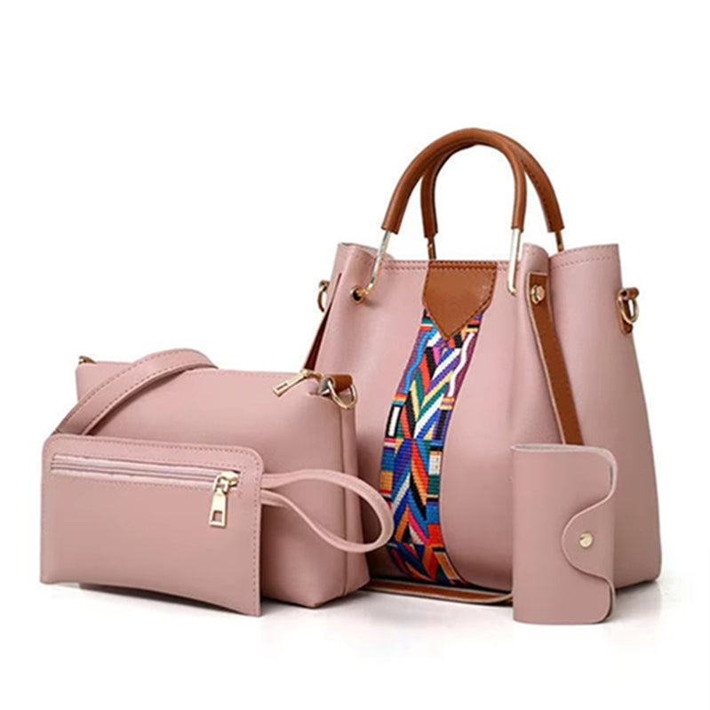 Women's Handbags 4-Piece Set with Zipper Closure SC-003