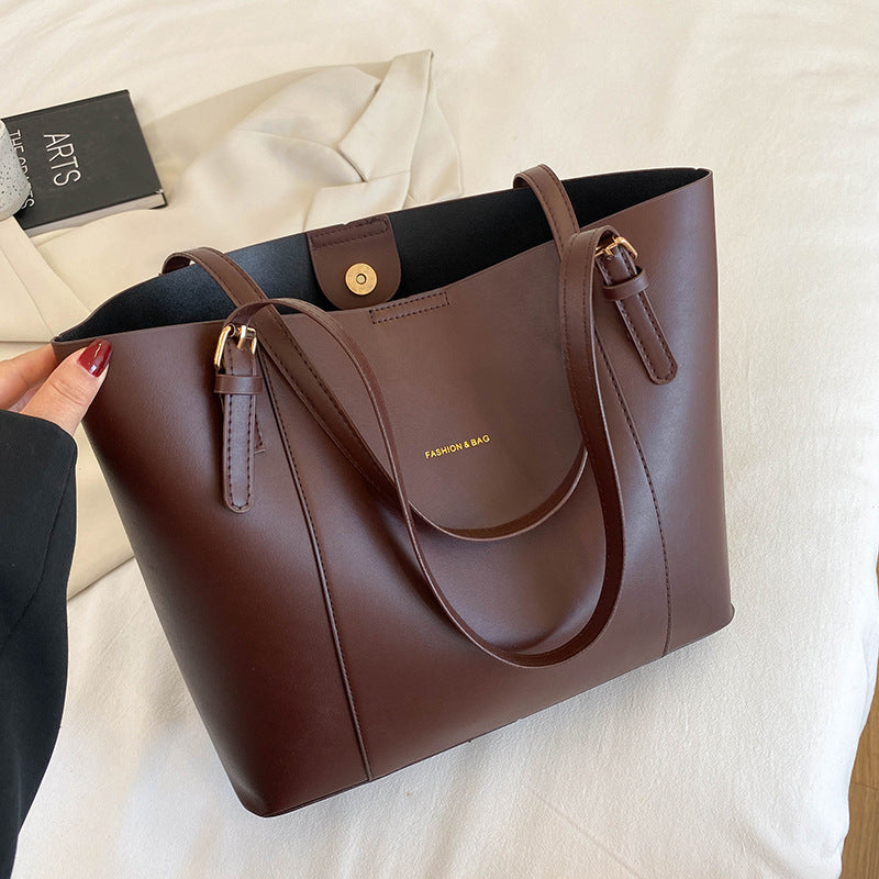 Sophisticated Two-Tone Structured Shoulder Bag SC-059