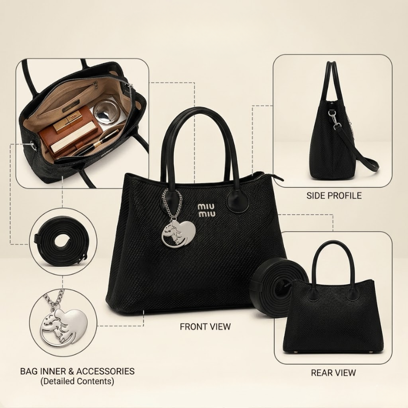 Ladies Stylish Daily Wear Tote with Designer Charm SC-153