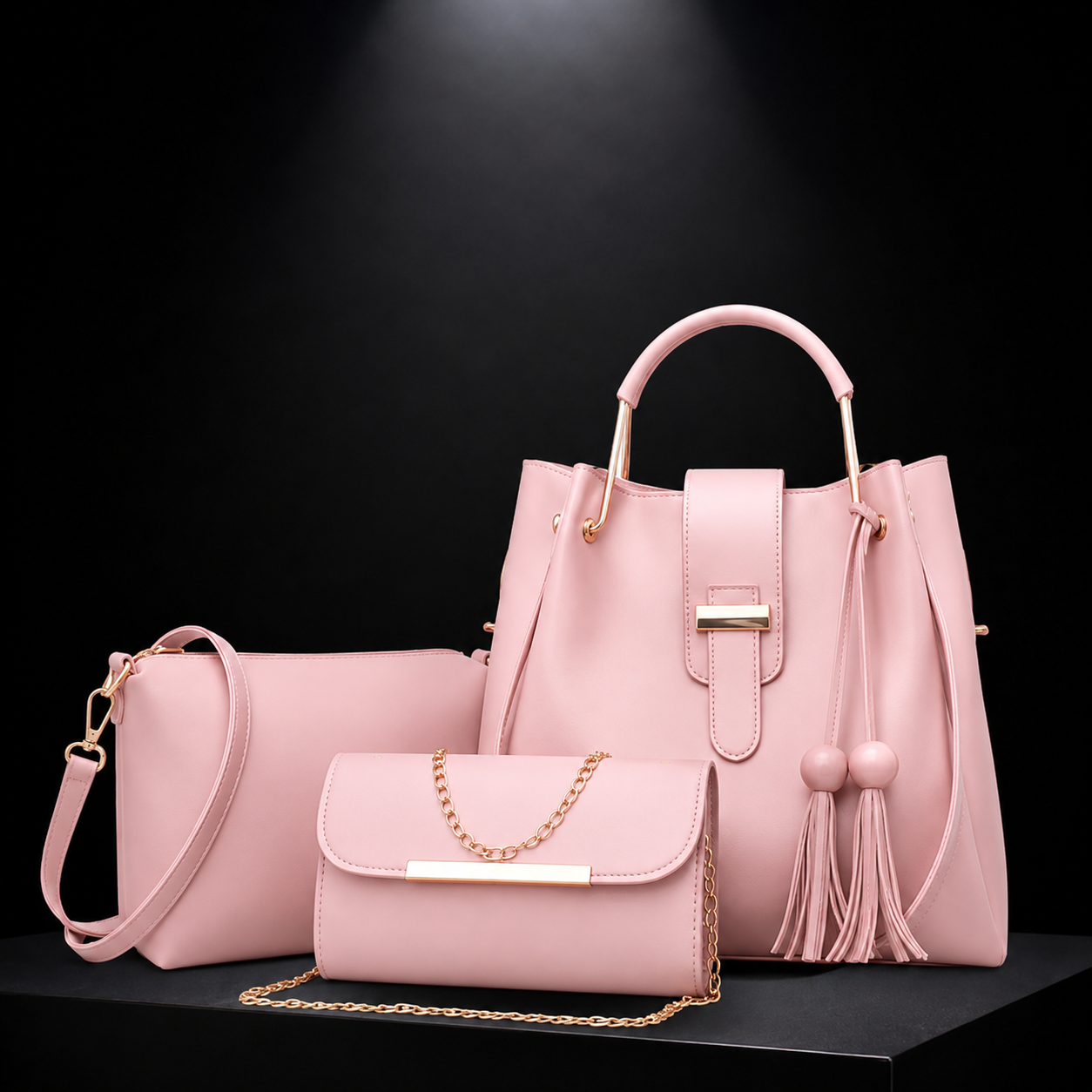 Crossbody & Clutch Premium 3-Piece Women's Handbag SC-019