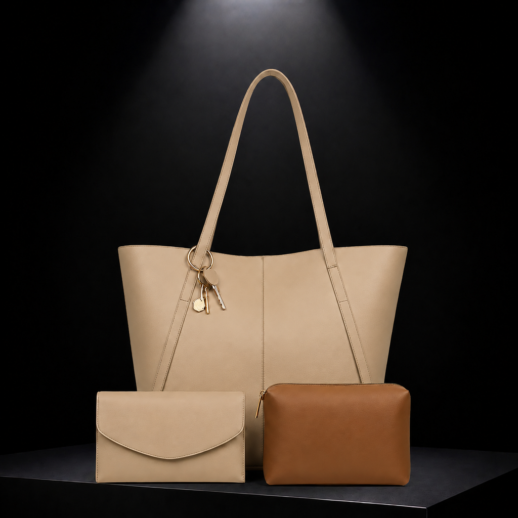Tote Bag Premium 3-Piece Essential Set For Women SC-054