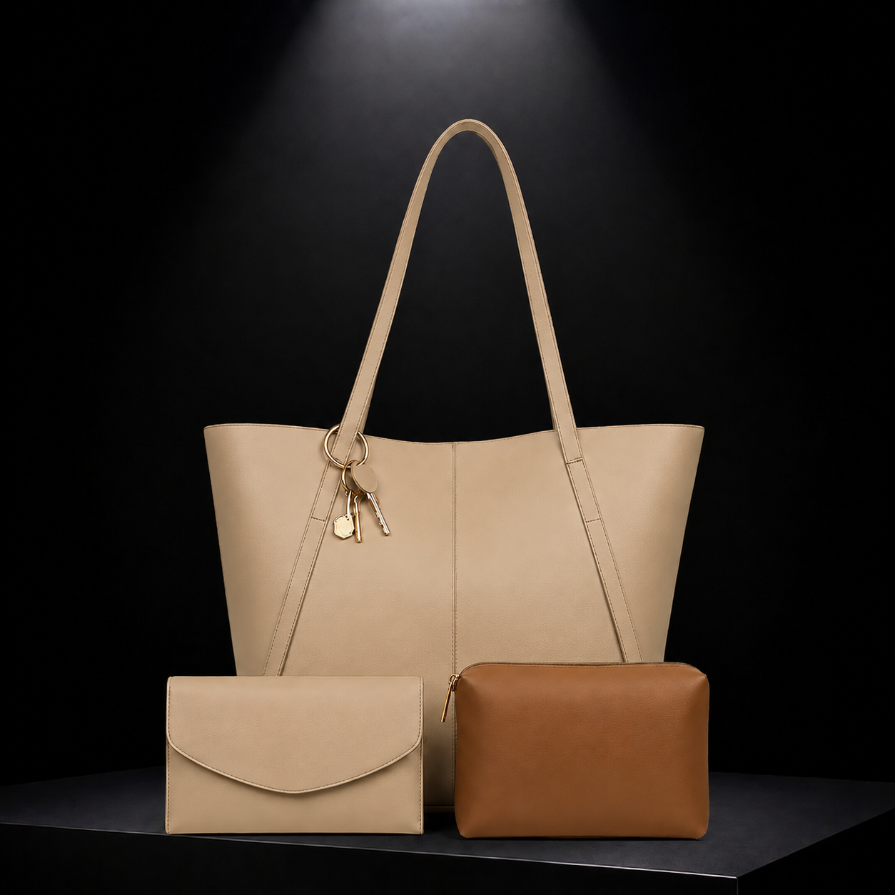 Tote Bag Premium 3-Piece Essential Set For Women SC-054
