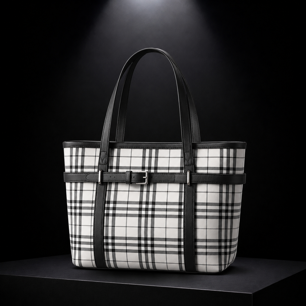 Women stylish ladies bag checkered tote bag  SC-014