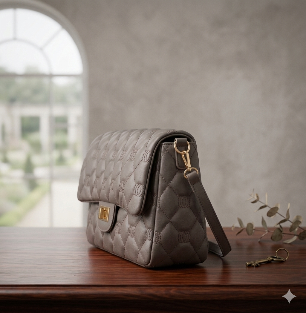 Caramel Quilted Strap Stylish Bag SC-058
