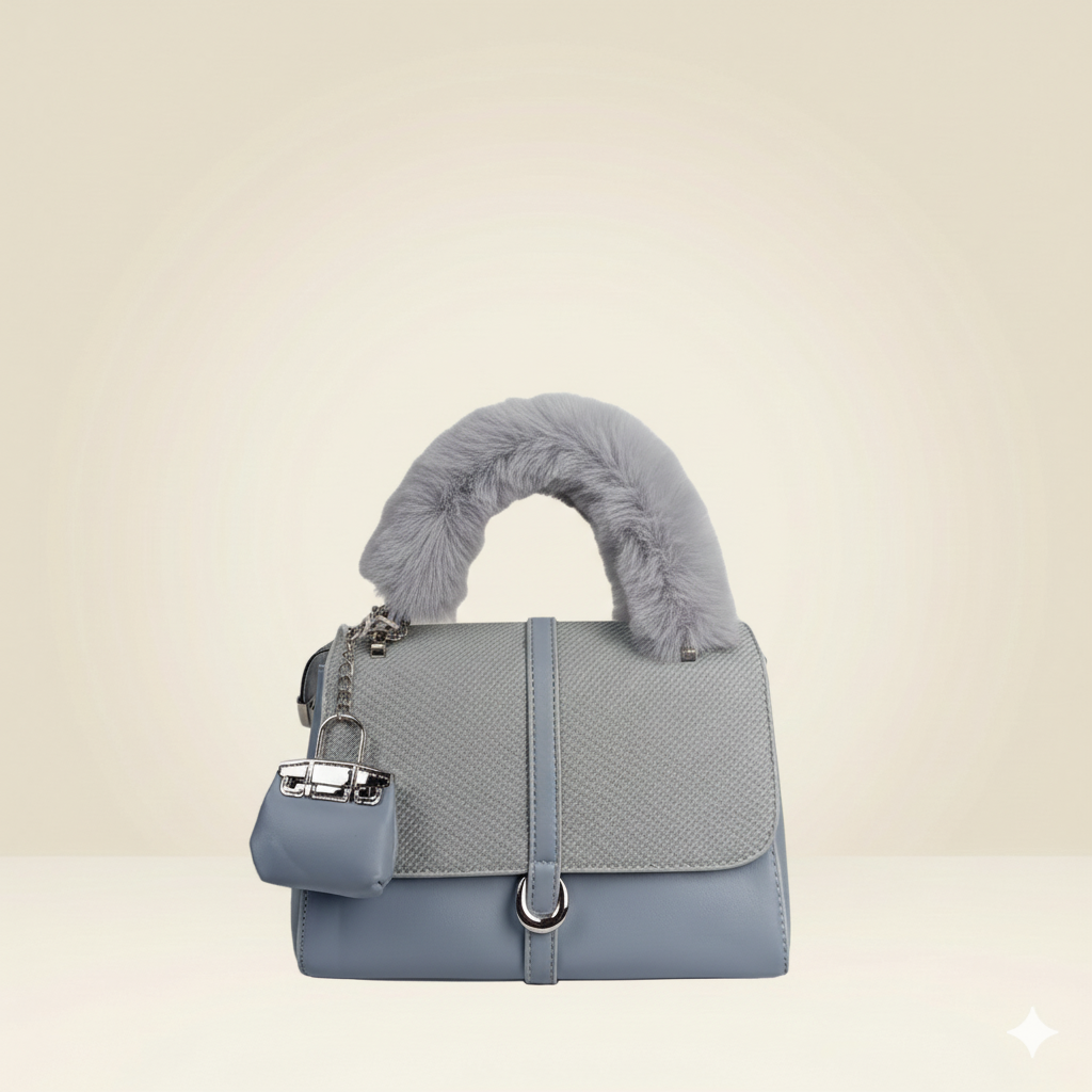 Handbag Modern Statement Fur-Handle Bag SC-137
