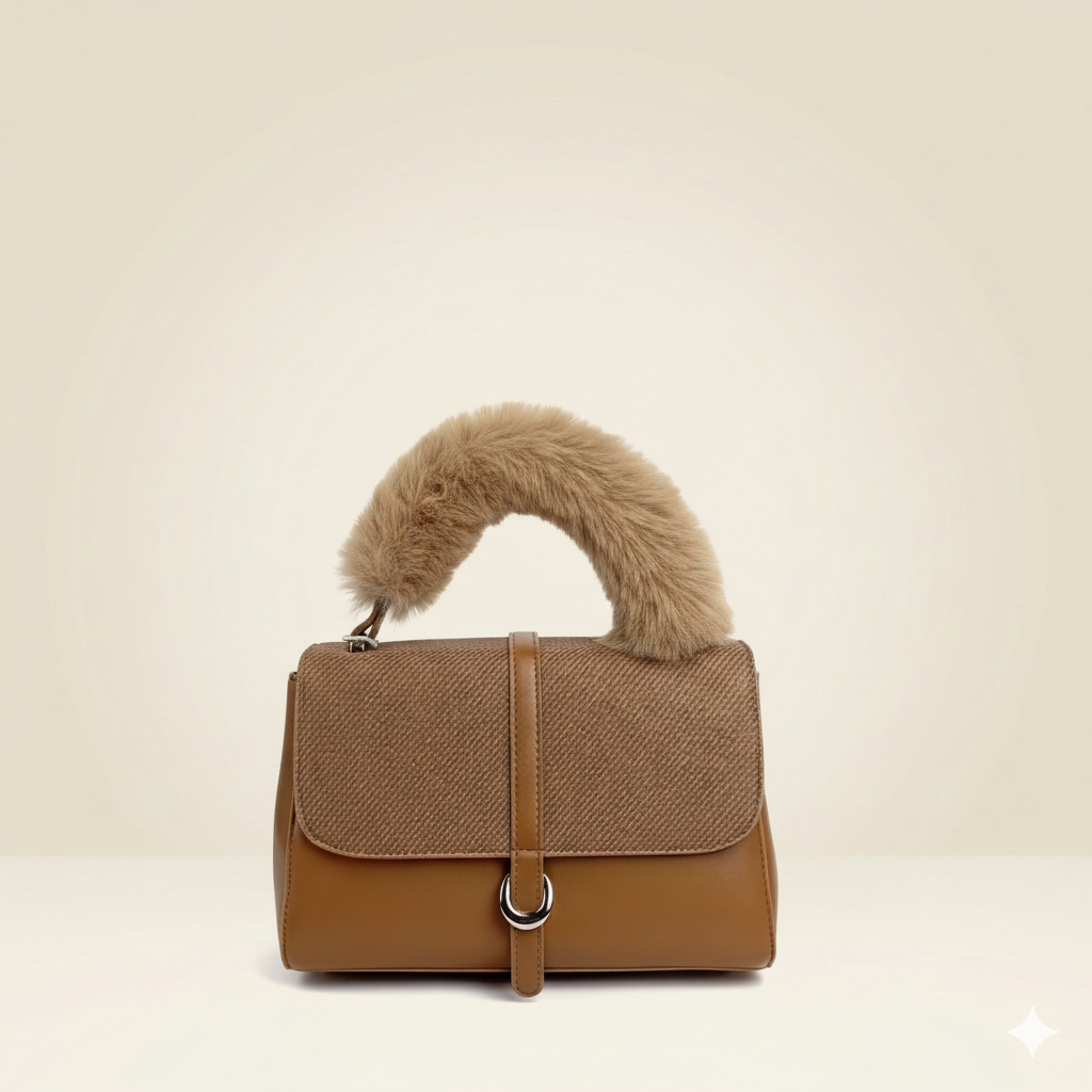 Handbag Modern Statement Fur-Handle Bag SC-137
