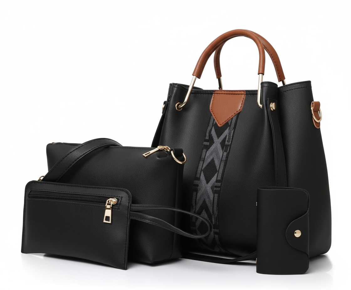 Women's Handbags 4-Piece Set with Zipper Closure SC-003