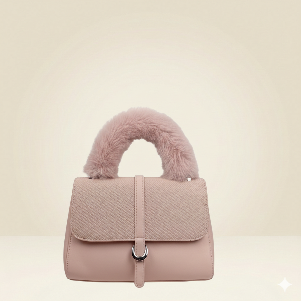 Handbag Modern Statement Fur-Handle Bag SC-137