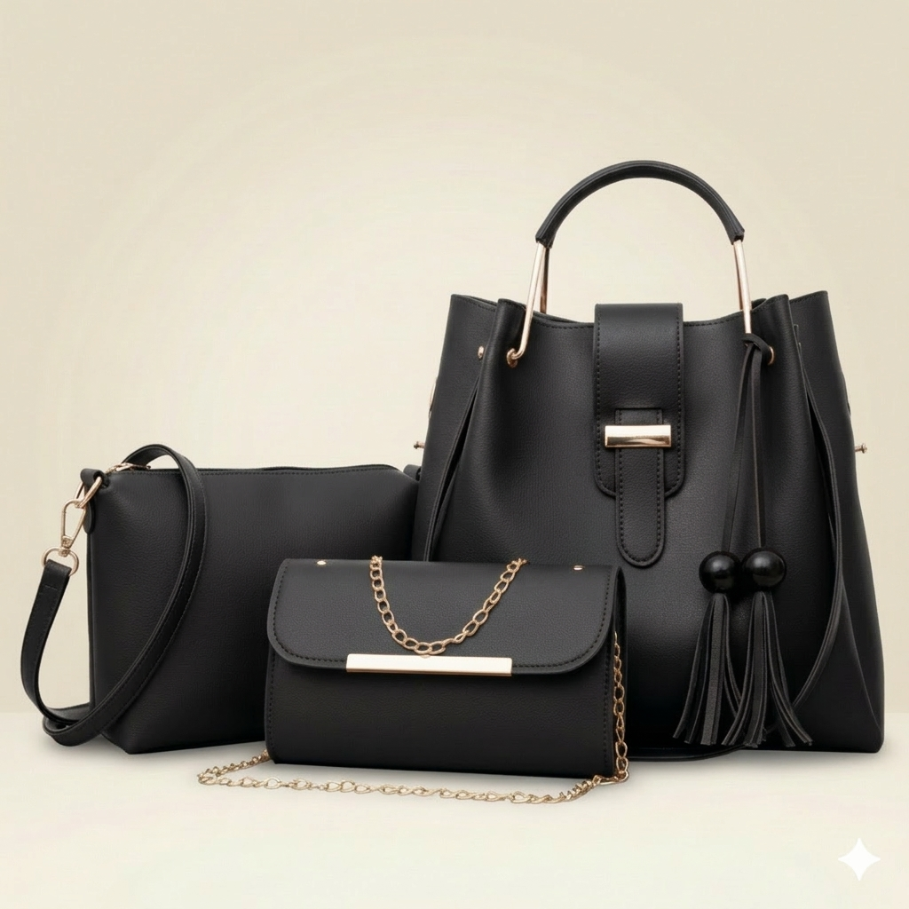 Crossbody & Clutch Premium 3-Piece Women's Handbag SC-019