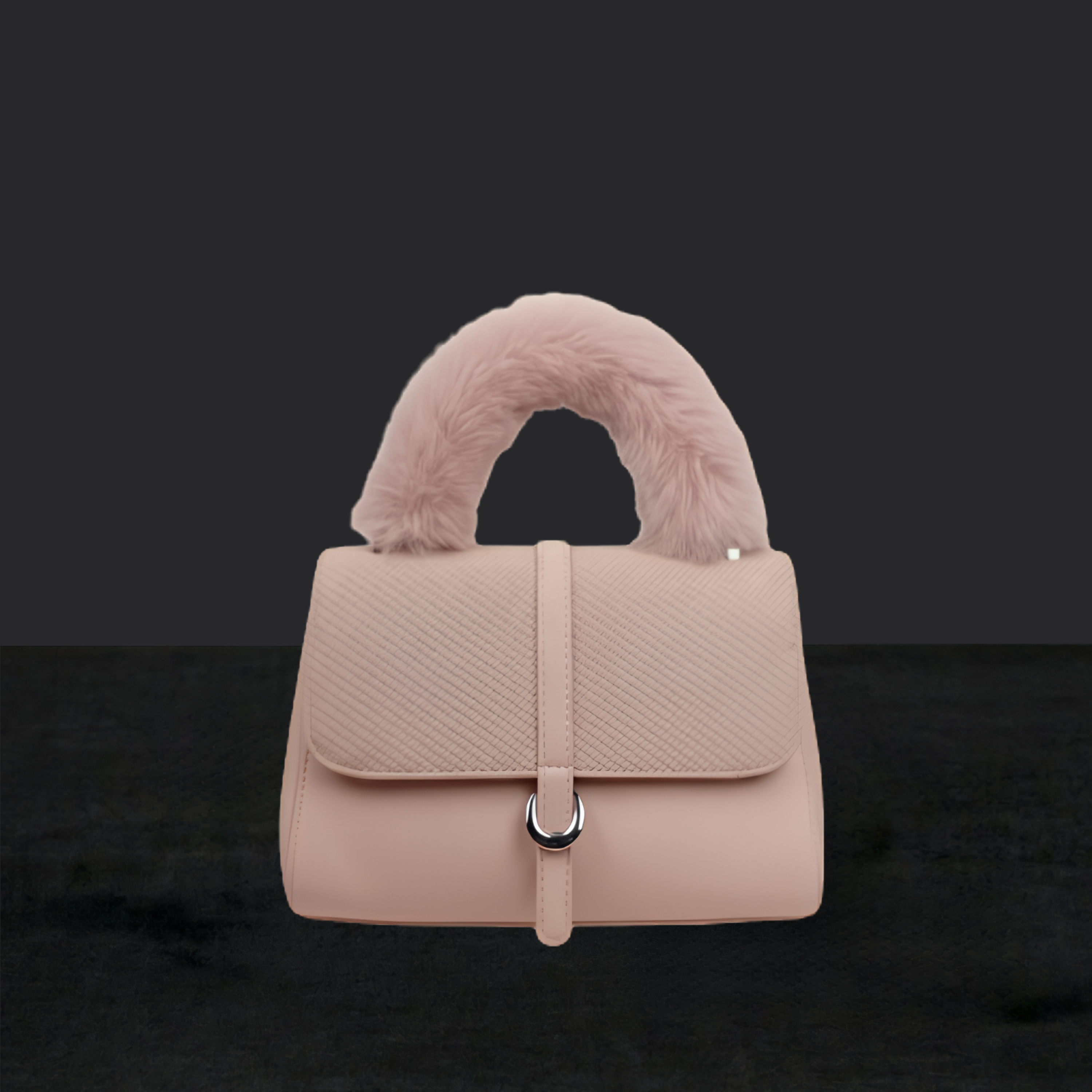 Handbag Modern Statement Fur-Handle Bag SC-137