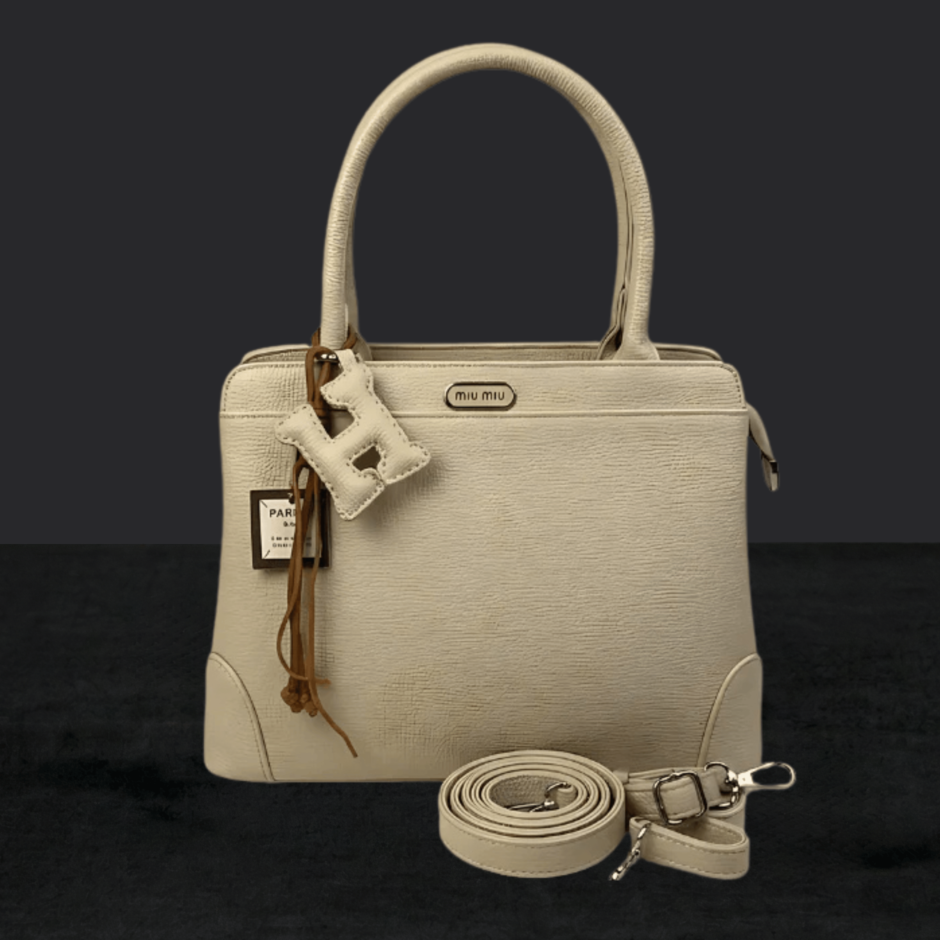 Premium Textured Ladies Hand Bag With Charm SC-144