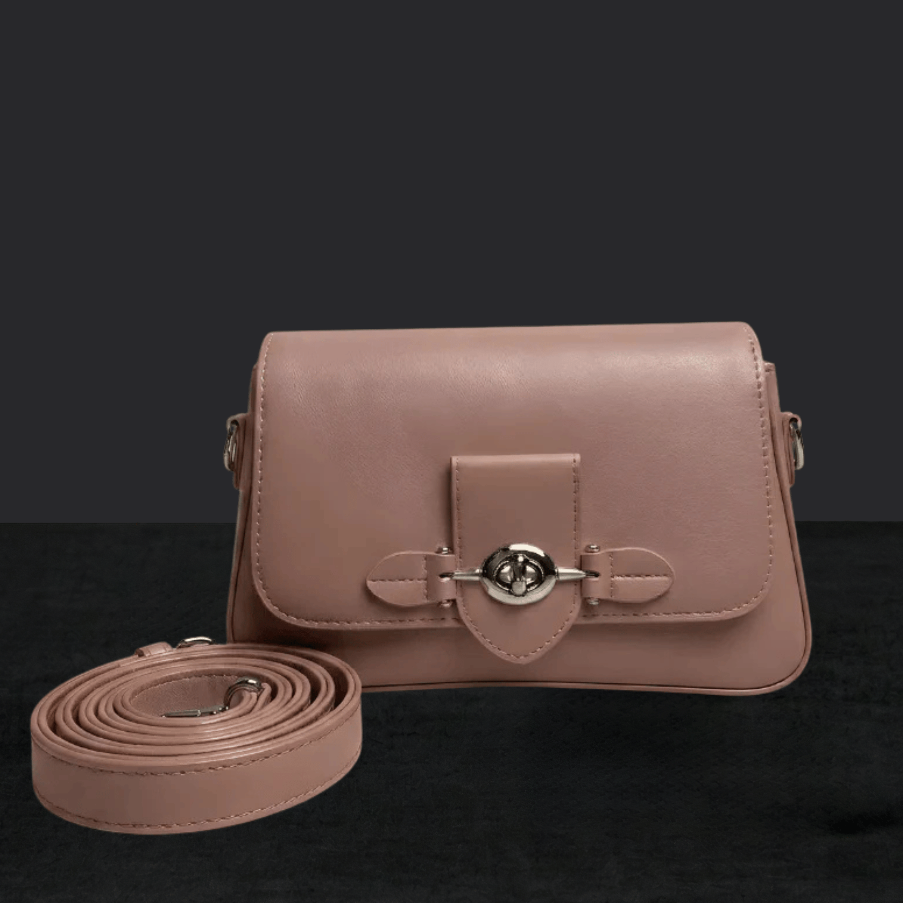 Luxury Structured Ladies Shoulder Bag Metallic Lock SC-143