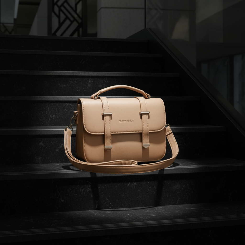Women’s Handbag  Minimalist Tan Crossbody Lady Bag SC-154