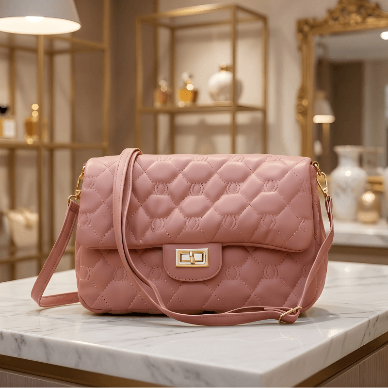 Caramel Quilted Strap Stylish Bag SC-058
