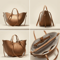Spacious Tan Fox-Leather Everyday Shoulder Bag SC-048