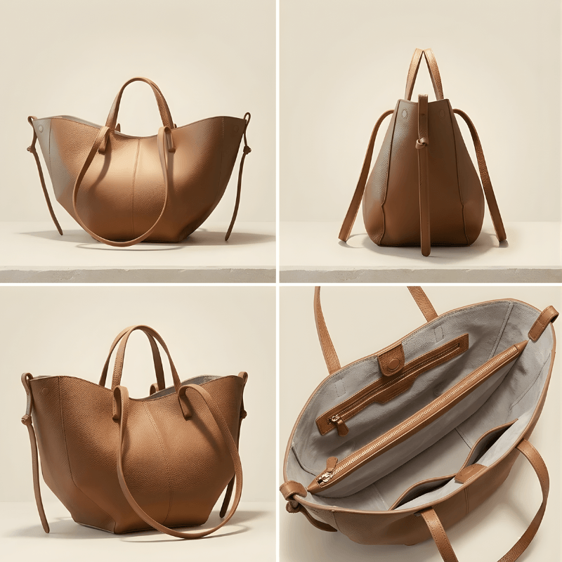 Spacious Tan Fox-Leather Everyday Shoulder Bag SC-048