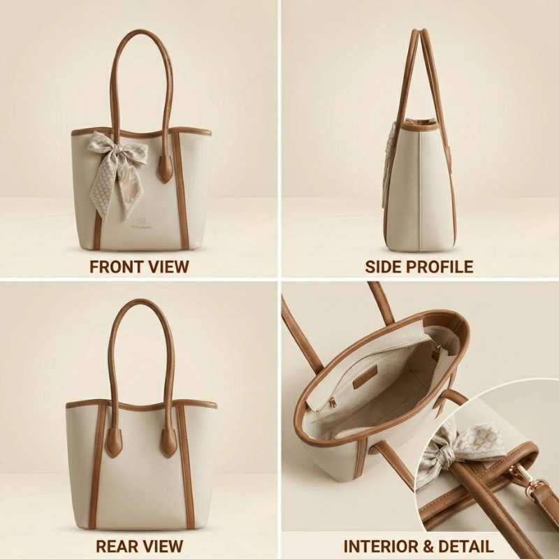 Tote Bag With Scarf Decorated in Pakistan SC-078