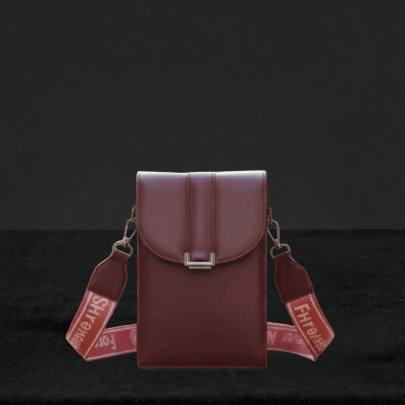 Crossbody Bag Premium Maroon Mobile Sling Bag with Wide Strap SC_031