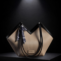 Luxury Ribbon-Accent Pleated Tote Bag SC-045