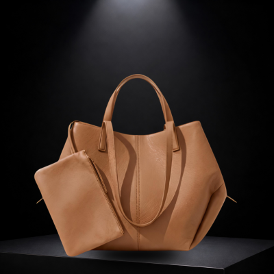 Spacious Tan Fox-Leather Everyday Shoulder Bag SC-048