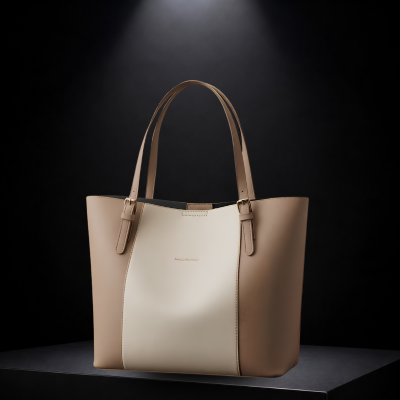 Sophisticated Two-Tone Structured Shoulder Bag SC-059