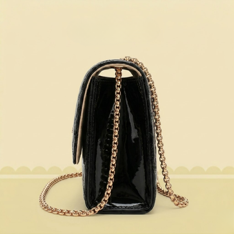 Luxury Quilted Ladies Clutch Crystal Swan Emblem SC-157