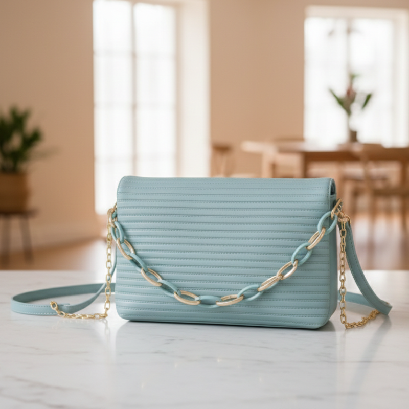 Women's Fashion Grey/Golden Cross Body Bag SC-068