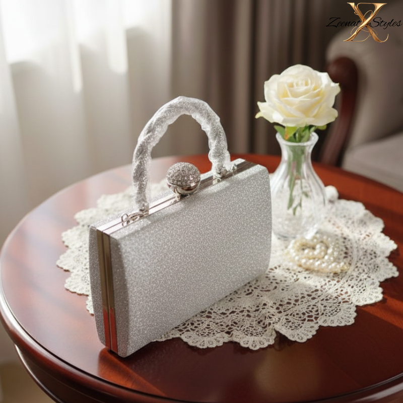 Clutch for women  Hard Case Clutch with Crystal Lock SC-039