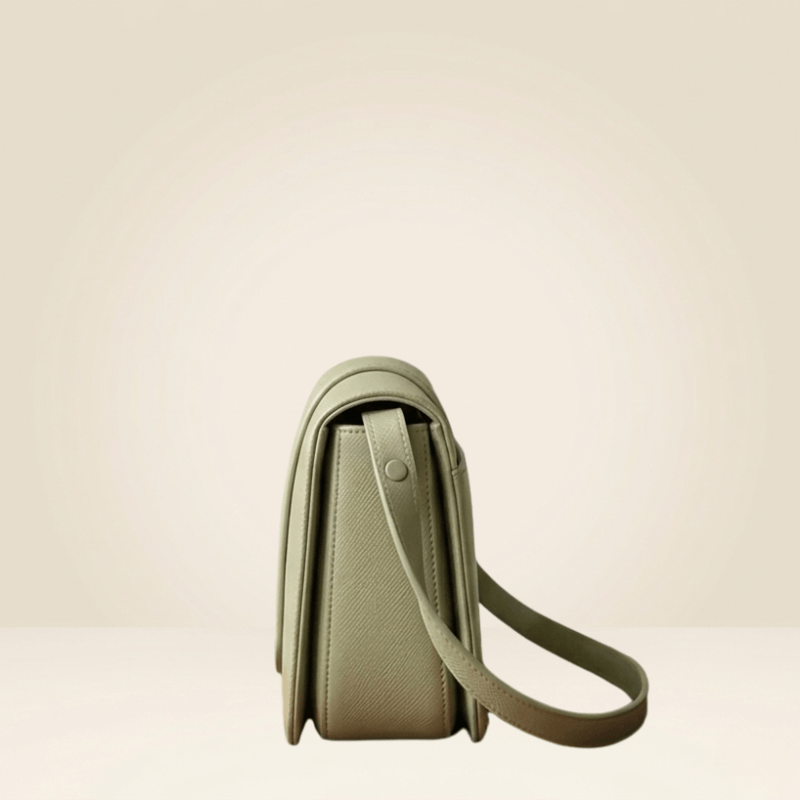 Classic Tan  PU Leather Crossbody Bag with Metallic Lock SC_097