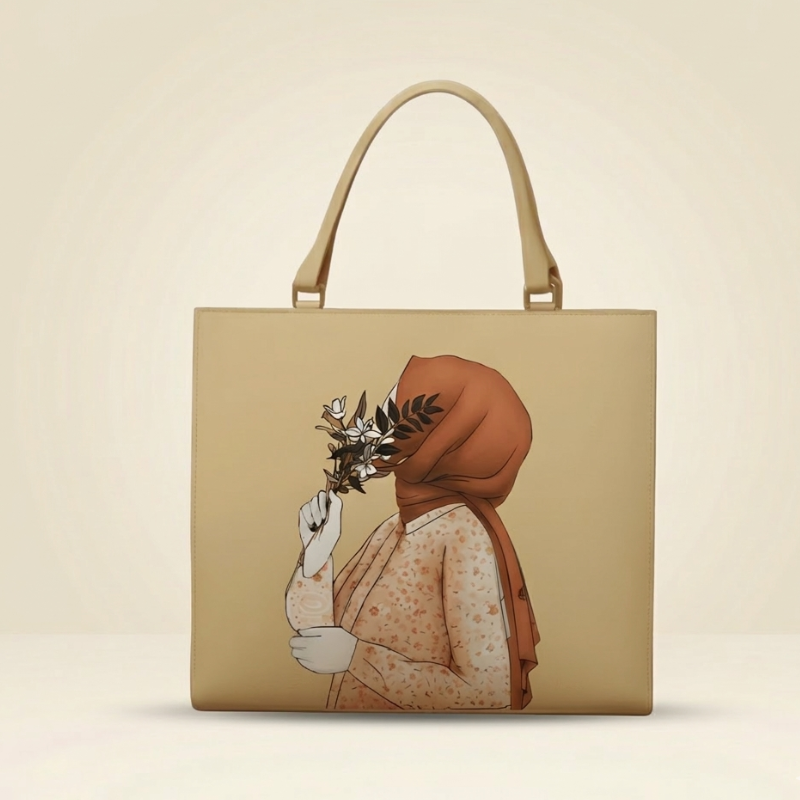Hijabi Bag Elegant Square Art Handbag SC-053