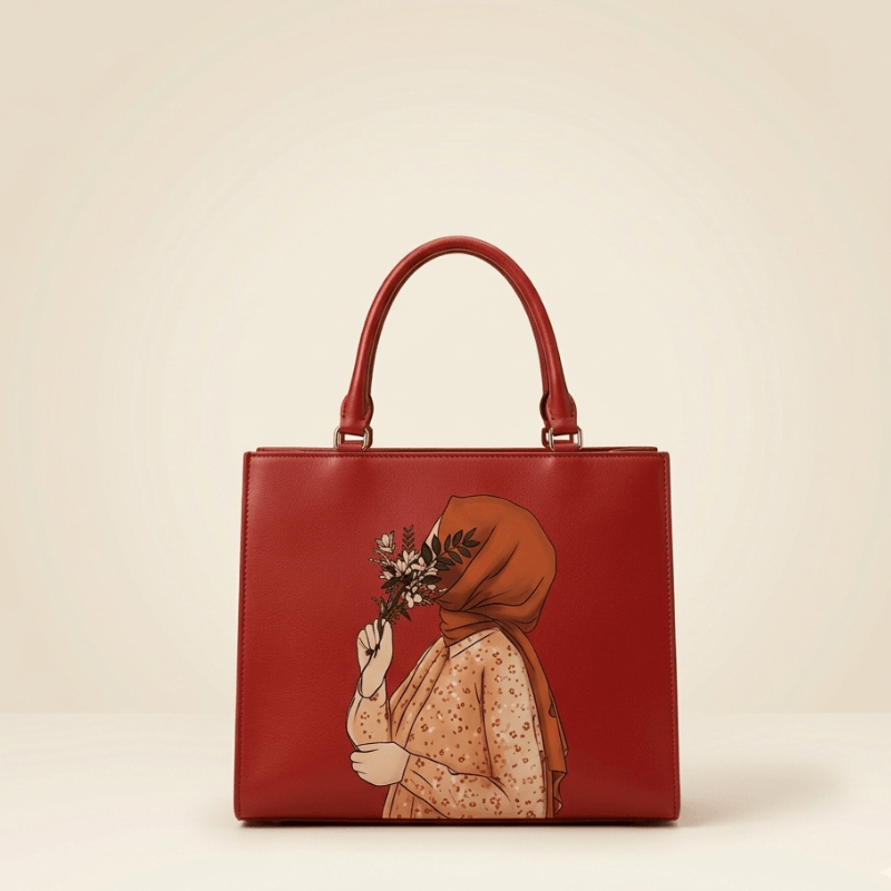 Hijabi Bag Elegant Square Art Handbag SC-053
