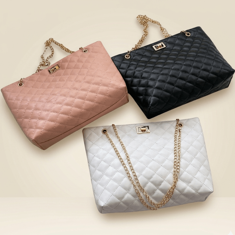 Elegant Quilted Chain Shoulder Bag – Premium Synthtic Leather SC-062