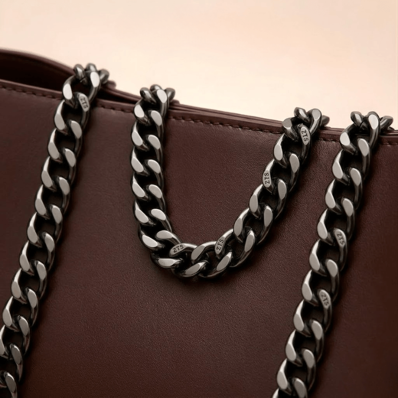 Tote Bag Chic Chain-Strap Leather Tote SC-020
