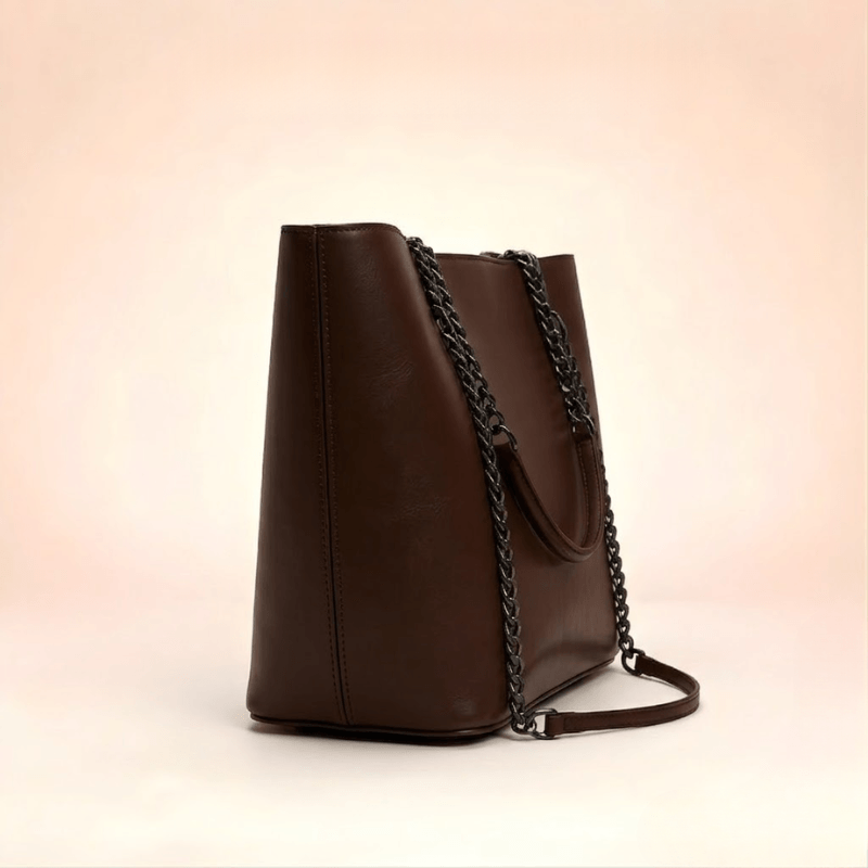 Tote Bag Chic Chain-Strap Leather Tote SC-020