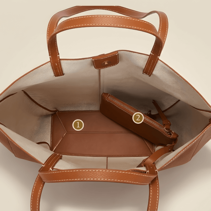 Spacious Tan Fox-Leather Everyday Shoulder Bag SC-048