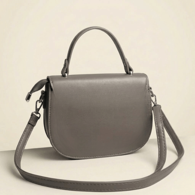 Premium Tan Saddle Handbag with Metallic Clasp SC-126