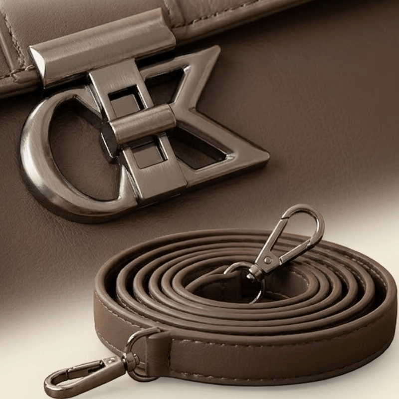 Luxury Minimalist Ladies Handbag Metallic Logo Clasp SC-127