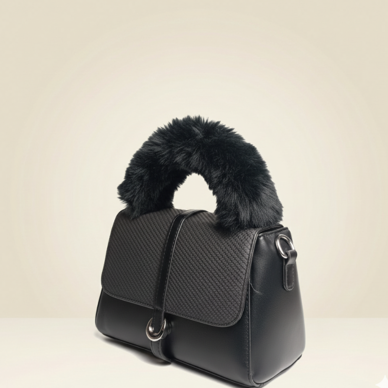 Handbag Modern Statement Fur-Handle Bag SC-137