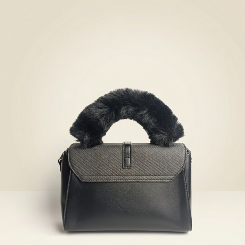 Handbag Modern Statement Fur-Handle Bag SC-137
