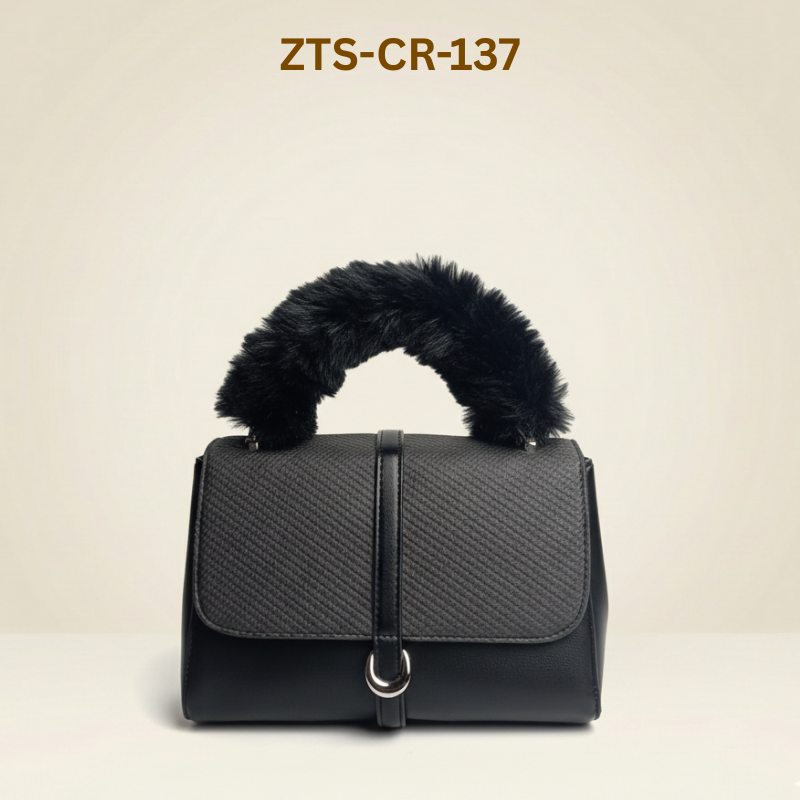 Handbag Modern Statement Fur-Handle Bag SC-137