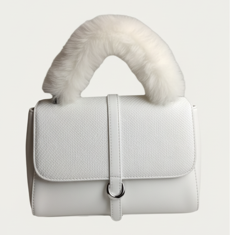 Handbag Modern Statement Fur-Handle Bag SC-137